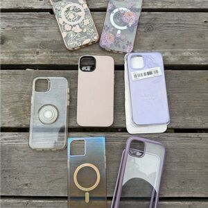 Purple and Clear Phone Case